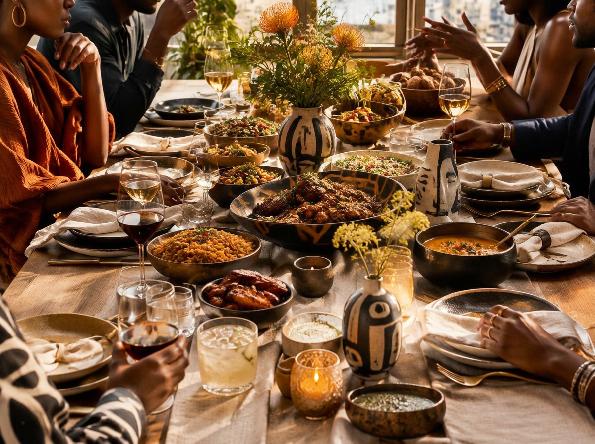 An intimate table set for a bright, unhurried shared lunch
